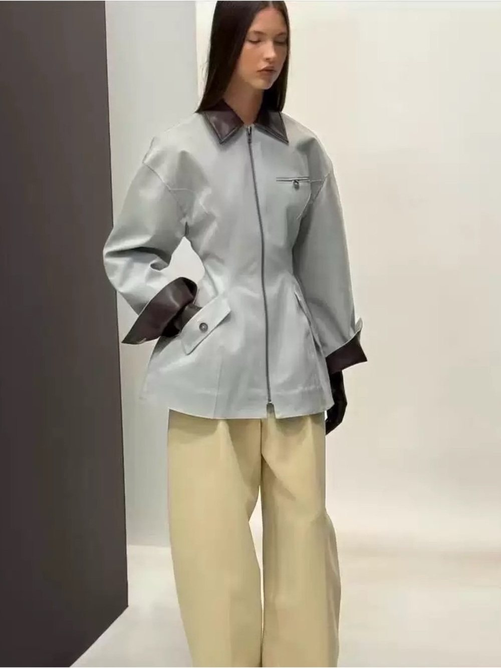Helsa the lady hunting jacket with faux leather collar, XS S M